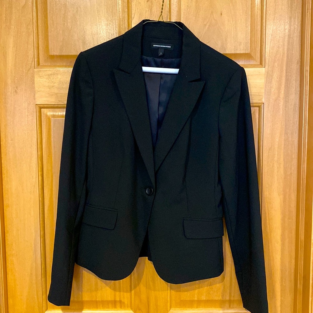 Express single button black blazer